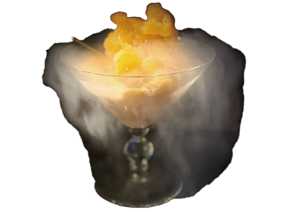 柿と紅茶の<br>液体窒素スムージー